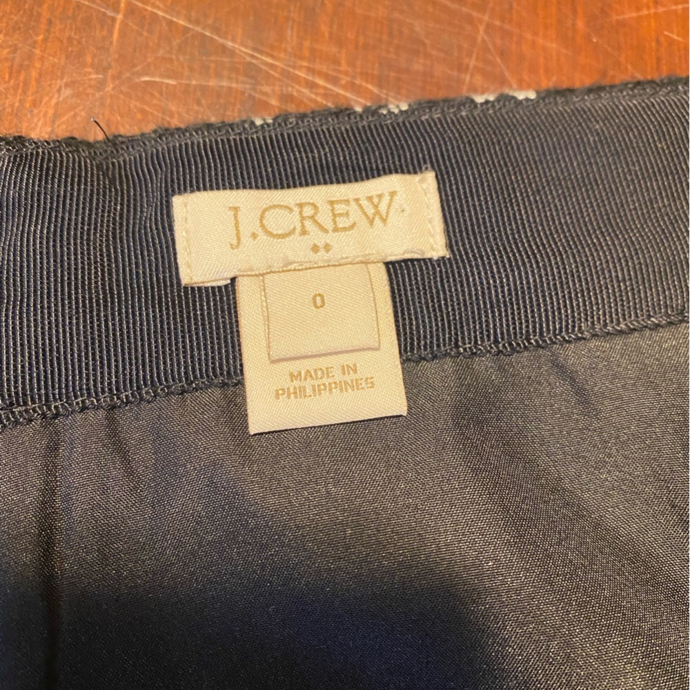 J. Crew Black and White Midi Skirt with Classic Plaid Design - Picture 3 of 3